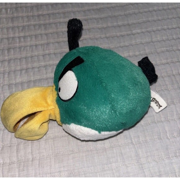 RARE Angry Birds 5" Hal Plush Open Beak Green Toucan Bird 2010 Commonwealth - Picture 2 of 4